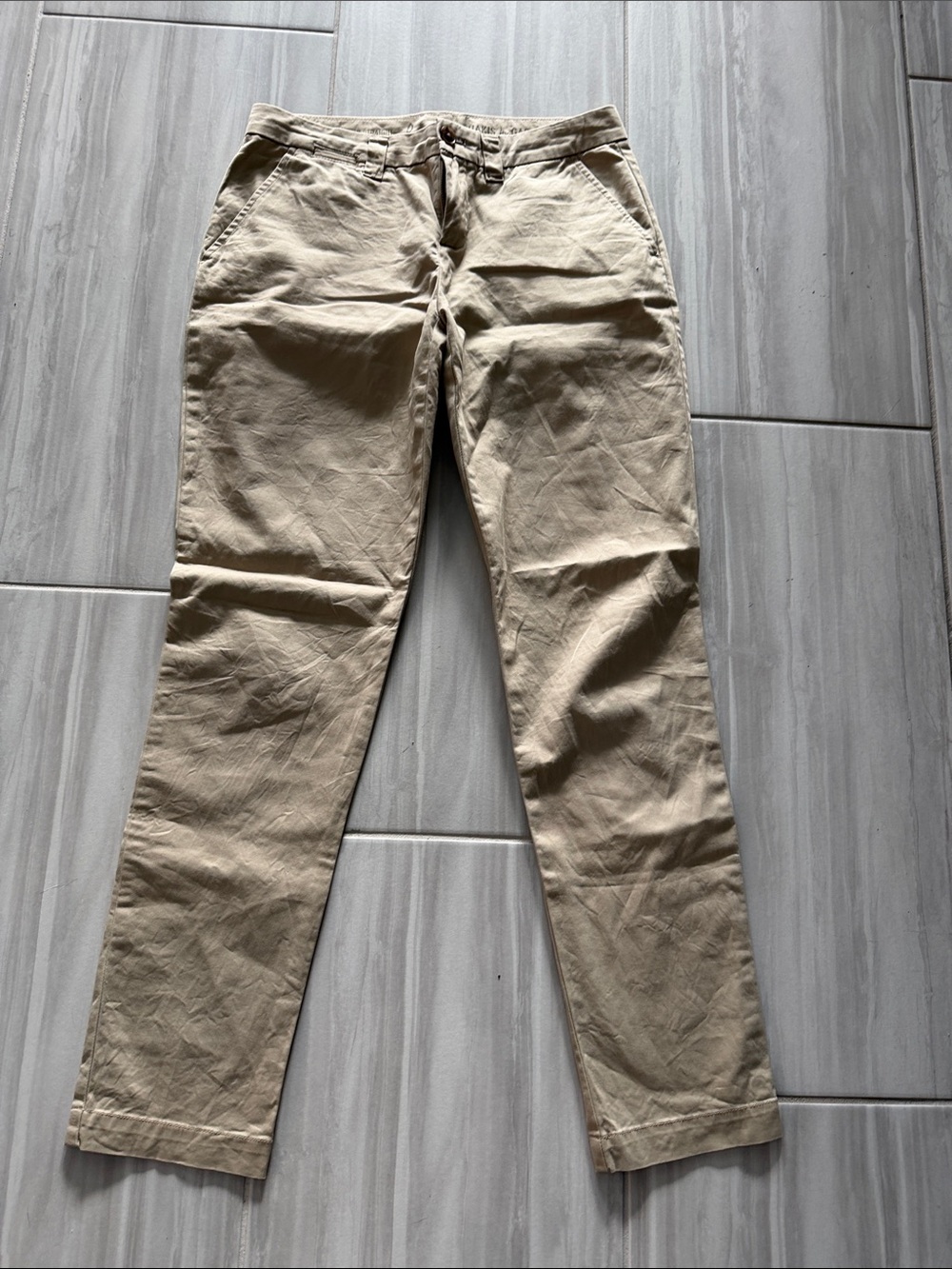 GAP Women's Khaki Straight-Leg Trousers